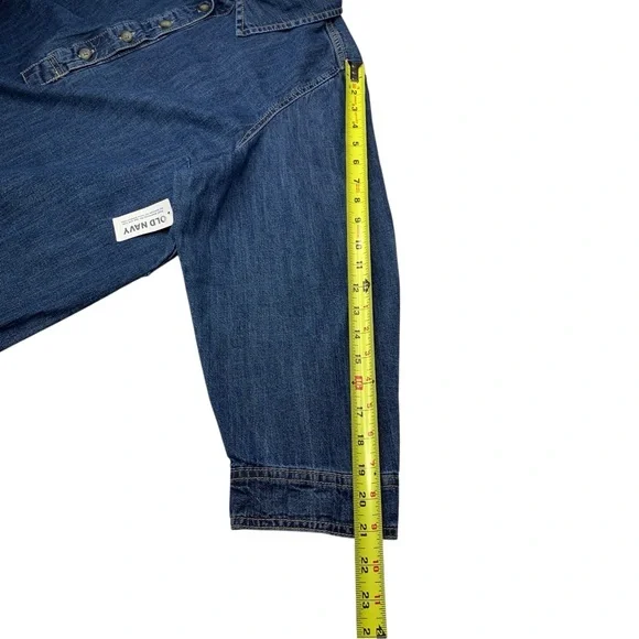 NWT Old Navy Denim Jean Popover Shirt Dress Size XXL Blue Pockets Relaxed - Picture 6 of 11